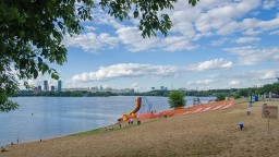 Открыт купальный сезон на пляже "Рублёво"